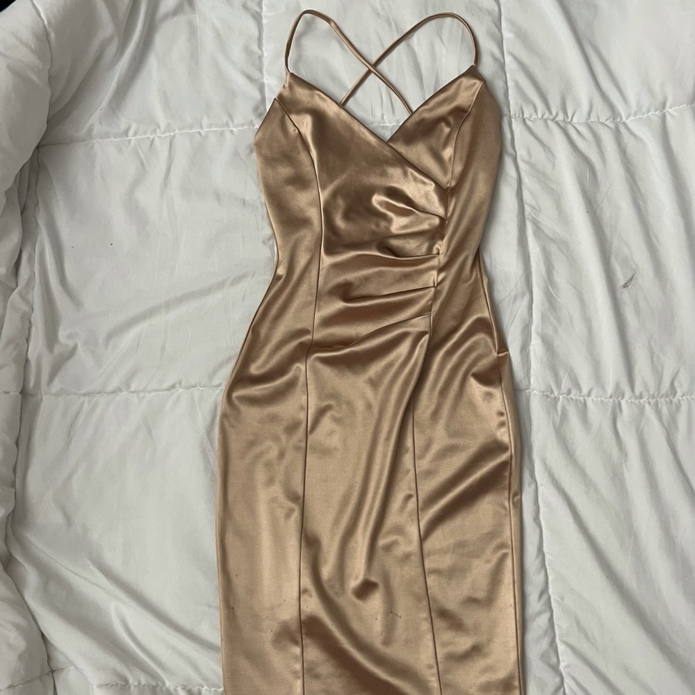 Gold bodycon dress
